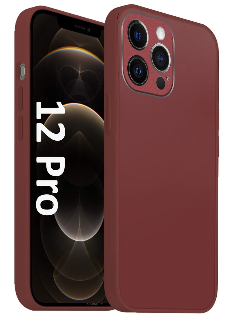 CATANES HiCool Glossy Hard TPU Case for iPhone 12 Pro - Full Coverage , Anti Finger Print , Anti Yellowing , Shockproof Slim Fit Design- Red - Image 1